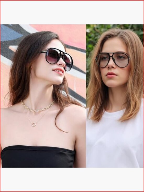 Retro Oversized Sunglasses Classic 70s Vintage Shades Square Plastic Frame UV main image 5